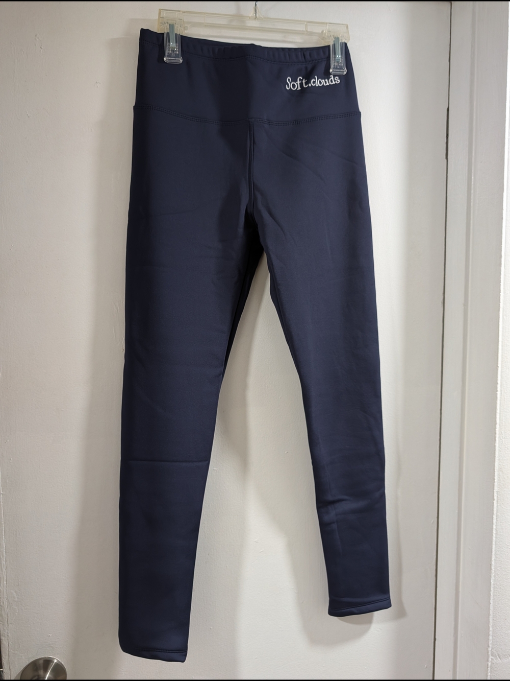 Soft Clouds Navy High-Waist Leggings
